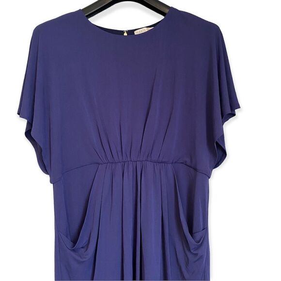 Marie Oliver Dolman Sleeve Gathered Front A Line Dress Blue Size Large - Picture 2 of 5